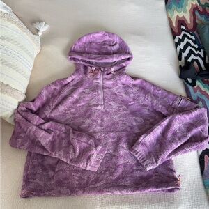 Barely worn outdoor voices fleece quarter zip hoodie